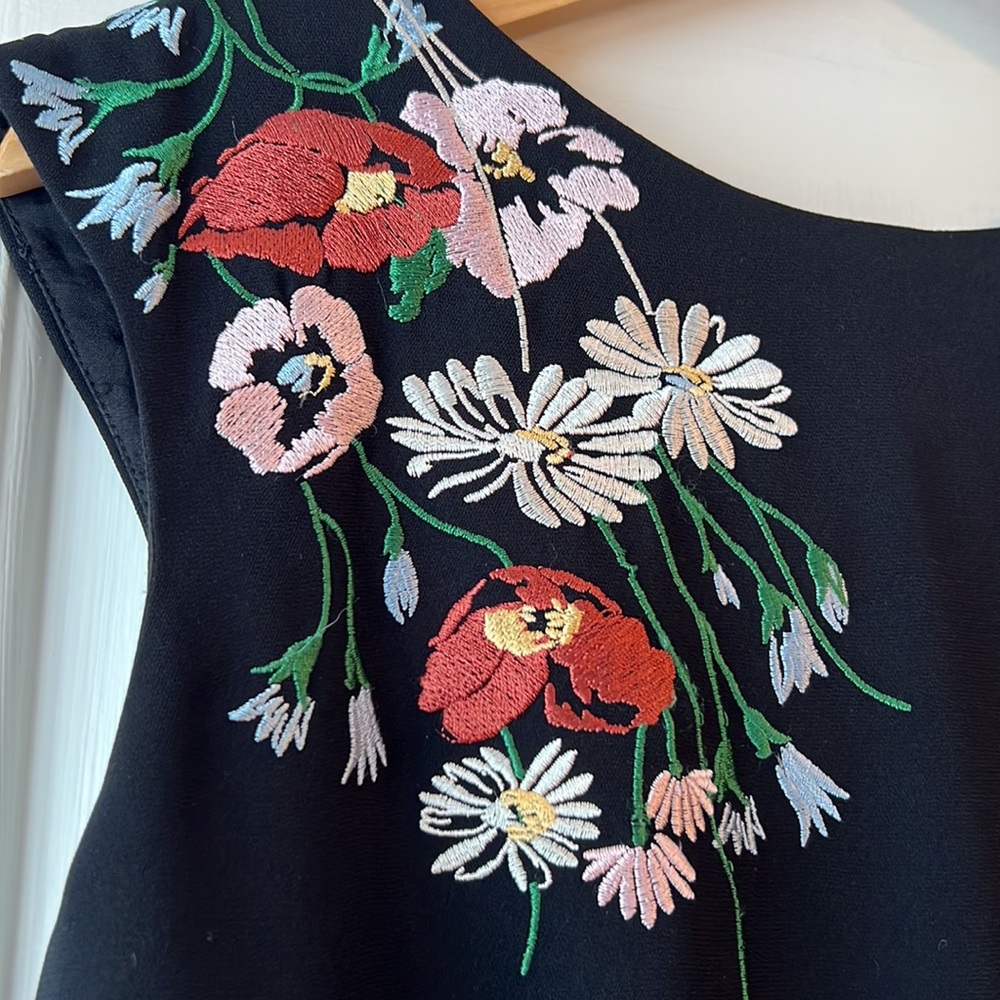 Vintage Maggy London Floral Accent Midi Dress - Picture 3 of 8